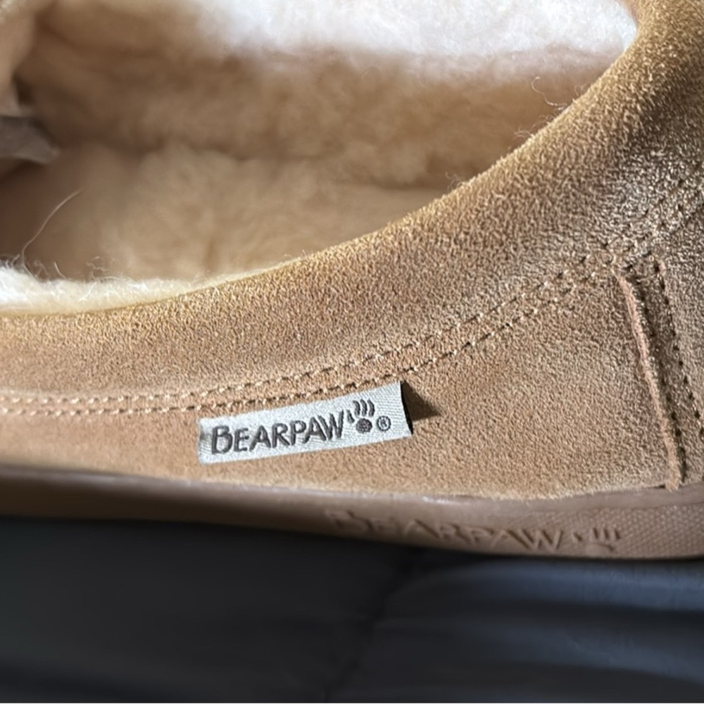 Women’s Tan Suede Slippers - Picture 2 of 4